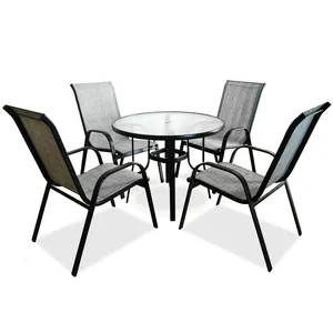 Modern Outside Discount Leisure Outback Metal Out Door Home Garden Trends Pro KD Garden Place Dining Set 4 Chair Patio Furniture