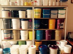 <span class=keywords><strong>Seau</strong></span> en plastique de 20 <span class=keywords><strong>litres</strong></span> de qualité alimentaire, <span class=keywords><strong>5</strong></span> gallons, avec poignée et couvercle - Product Image 2