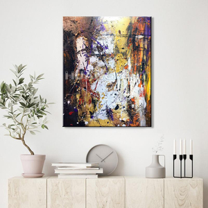 Tinh Khiết Tay Sơn Đầy Màu Sắc Dao Sơn Dầu Trên Vải Cho Phòng Khách Trang Trí Nội Thất Hiện Đại Trừu Tượng Kết Cấu Tường Sơn - Product Image 4