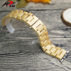 Bracelet de luxe en bois pour montre P P l <span class=keywords><strong>E</strong></span> en bois véritable pour I <span class=keywords><strong>Watch</strong></span> Oem 42mm /38mm - Product Image 4