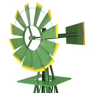 Bella Verde Decorativo In Metallo Previsioni A Palette Giardino Mulino a Vento - Product Image 4