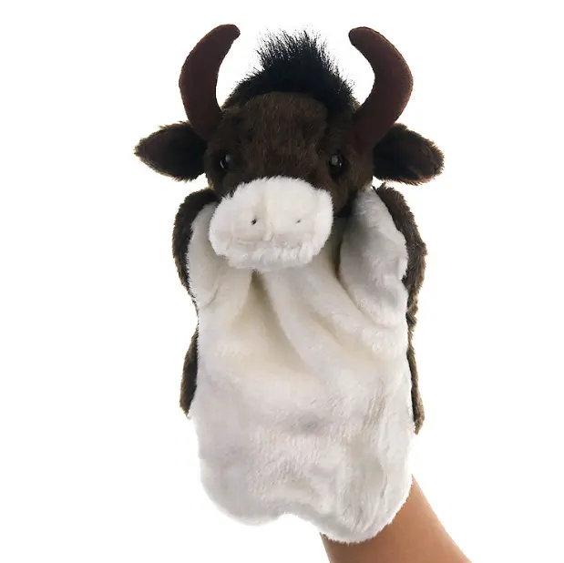 Plush手Puppet Cow Hand Puppet 25センチメートルAnimal Toys Cute Soft Toys For Child