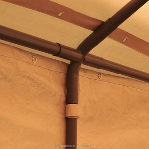 Abri d'auto Beige robuste 10x20 pieds, abri polyvalent avec auvent de voiture et parois latérales - Product Image 3