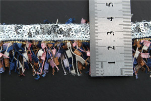 Mới nhất thiết kế thủ công <span class=keywords><strong>fringe</strong></span> sequin trims cho ăn mặc trang trí - Product Image 2