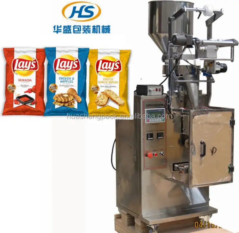Automatische Voedsel Verpakkingsmachine Snack Scherpe Stukken/Lays Chips Verpakkingsmachine