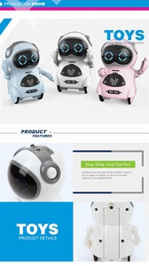 <span class=keywords><strong>Robot</strong></span> électrique intelligent multifonctionnel pour bébés, jouet avec reconnaissance vocale, <span class=keywords><strong>mini</strong></span> <span class=keywords><strong>robot</strong></span> de poche dansant avec lumière et musique pour enfants - Product Image 4