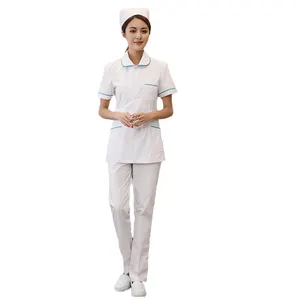 De verano de manga corta de las mujeres dividir Nuesing uniforme de la farmacia ropa de trabajo