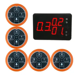 Sistema Inalámbrico de Llamada para Camareros de 2 Dígitos y 433.92MHz con Función de Cancelación, Pager Impermeable para Restaurantes y Hospitales - Product Image 1