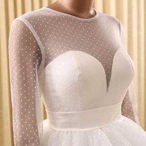 RSM66157 ruffler layeres boda de la falda vestido de la muchacha larga de mangas de <span class=keywords><strong>organza</strong></span> vestido de novia - Product Image 3