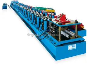 45KW Highway Guardrail Roll Forming Machine With 7 Rollers Leveling For W Beam Guardrail