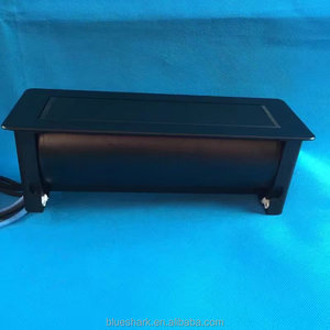 Aluminio negro Reino Unido mesa de conferencias eléctrica arriba afinidad Power Hub con carga USB, HDMI, gato 6, audio - Product Image 3