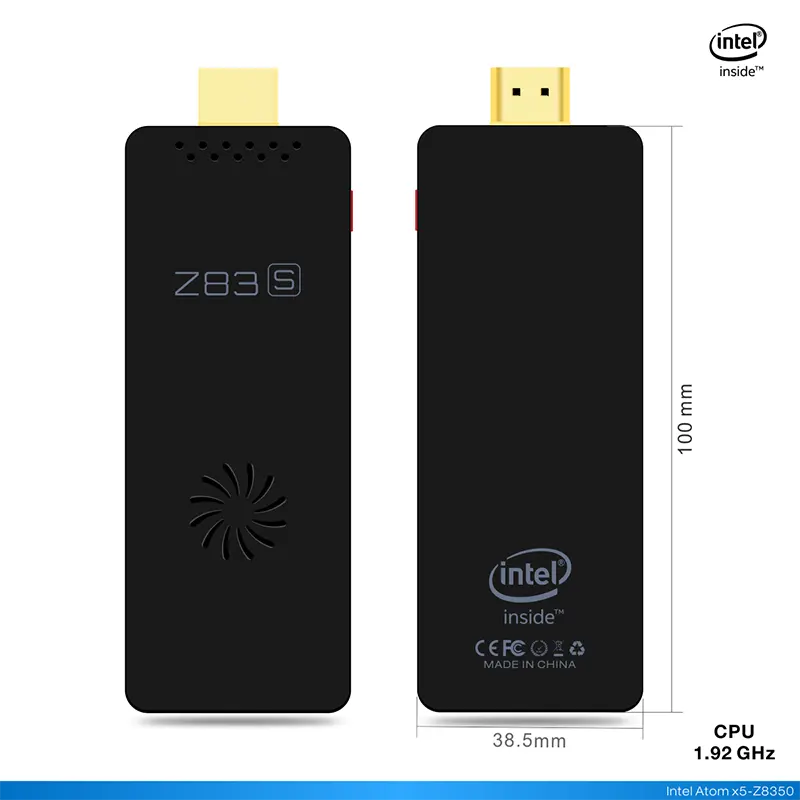 映画日本Win10 TV Box 2GB 32GB Z83S Smart Mini PC Intel Z8350 Stick