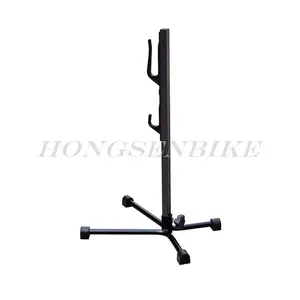 HS-014A steel Floor display bike rack plastic hook bike repair work stand