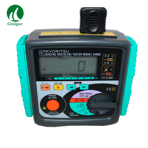 Novo KYORITSU 5406A Testador <span class=keywords><strong>Digital</strong></span> <span class=keywords><strong>RCD</strong></span> (ELCB) Testador de Alta Precisão <span class=keywords><strong>Digital</strong></span> <span class=keywords><strong>RCD</strong></span> (ELCB) com 3 LEDs KEW 5406A