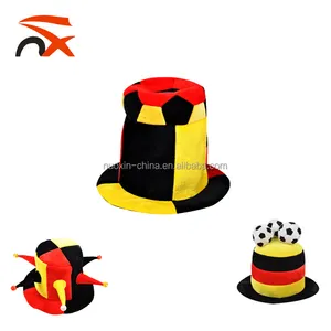 Customt बेल्जियम झंडा रंग पागल कार्निवल टोपी फुटबॉल प्रशंसकों के लिए