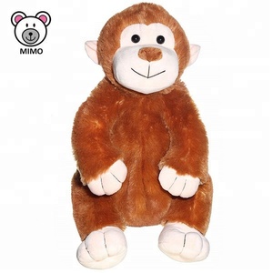 Zaino per Bambini a Forma di Scimmia in Morbido Peluche, Regalo Promozionale Personalizzato, Zaino Scolastico 3D a Forma di Animale Selvatico - Product Image 1