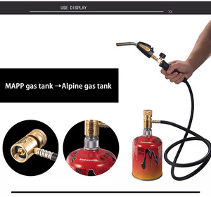 アルミニウム合金屋外キャンプMAPPガスシリンダーカートリッジトランスファーガスストーブEPIアダプター - Product Image 4