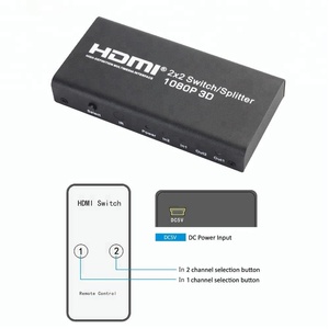 Commutateur <span class=keywords><strong>HDMI</strong></span> Splitter <span class=keywords><strong>2X2</strong></span> Ports Matrice avec Plein Ultra HD 1080 P 3D 2 entrée 2 Sortie <span class=keywords><strong>HDMI</strong></span> - Product Image 5