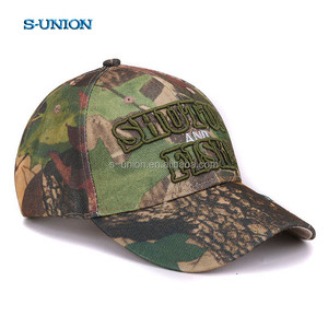 S-UION extérieure camouflage casquettes soleil d'été chapeau de pêche sport incurvé casquette Broderie 3D lettre <span class=keywords><strong>Poisson</strong></span> hommes camo casquette de baseball - Product Image 3