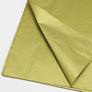 Iki taraf altın metalik folyo sarı altın mürekkep renk mendili ipek kağıt kozmetik ambalaj - Product Image 3