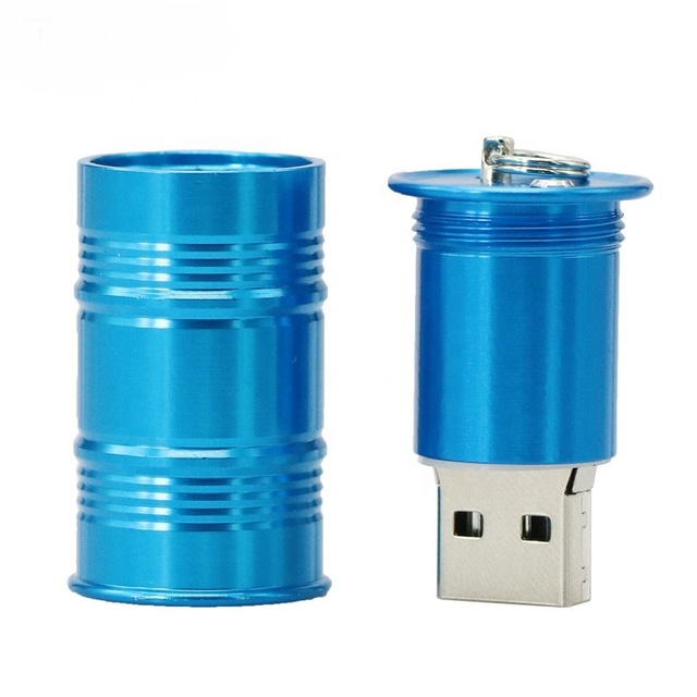 Mini Metal Barrel Pen Drive Oil Bottle Drum USB Flash Drive Disk Memory Stick Pendrive Gift 4GB 8GB 16GB 32GB USB Drive