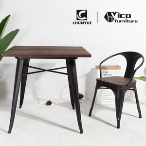 Migliore vendita esterna coperta in ferro battuto ristorante fast food cafe set da pranzo <span class=keywords><strong>tavolo</strong></span> e sedia per coffee shop - Product Image 4