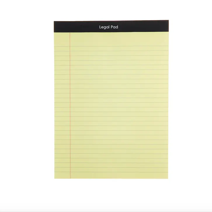 Notepad กว้าง Legal กระดาษสายพิมพ์ Memo Pad ที่กำหนดเอง Notepad Planner