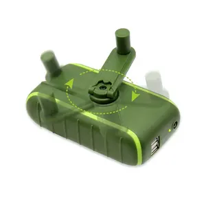 Travel Portable Emergency Hand Wind Up Power Dynamo Crank Kit Cell Mobile Phone Solar USB Charger