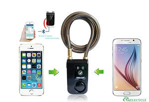 La aplicación <span class=keywords><strong>de</strong></span> control cable bluetooth candado <span class=keywords><strong>para</strong></span> motocicleta bicicleta puerta al aire libre alarma anti-robo <span class=keywords><strong>de</strong></span> bloqueo - Product Image 2