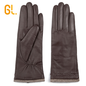 <span class=keywords><strong>Gants</strong></span> en cuir de mouton véritable GL64, pour la conduite de voiture, personnalisés, <span class=keywords><strong>marron</strong></span>, pour femmes, - Product Image 1