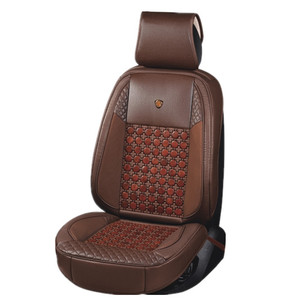 Capa e Almofada de Assento de Carro em Couro com Contas de Madeira, Design Moderno para Todas as Estações, Compatível com <span class=keywords><strong>Airbag</strong></span> para Golf, CC e Mondeo - Product Image 1