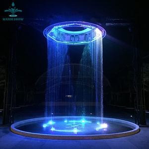 คุณสมบัติน้ำในสนามหลังบ้านน้ำพุแสง RGB ในร่มม่านฝนน้ำตกเทียม - Product Image 3