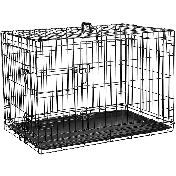 Lavable Pliable En Métal Taille XXL Chien Cage Avec revêtement de Sol En Plastique