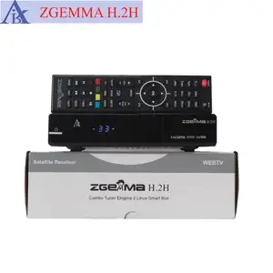 Mini Smart hbbtv zgemma H.2H FTA satélite BCM7362 Linux OS Enigma2 DVB-S2 + T2/c sintonizadores gemelos