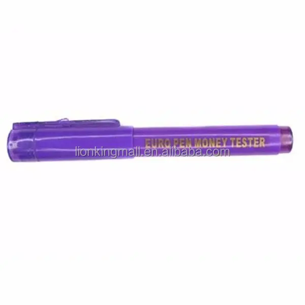 ALONEFIRE ปากกาแลมป์ไลท์2-In-1รุ่น FY-1379,ปากกายูโรสำหรับทดสอบปากกาใช้น้ำมหัศจรรย์สีม่วงอ่อนสกุลเงิน
