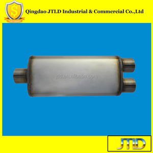 Jtld Flujo de alta calidad 409 Acero inoxidable doble escape silenciador - Product Image 1