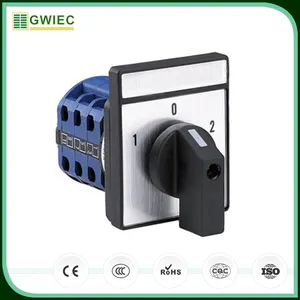 GWIEC China Cheap Price Finger Proof Terminals 3 Position Universal Changeover Rotary Switch 240V 10A