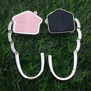 Émail rose couleur <span class=keywords><strong>maison</strong></span> forme métal sac cintre pour dame sac - Product Image 6