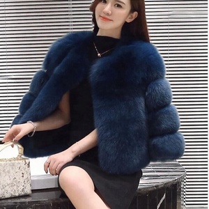 <span class=keywords><strong>Cappotto</strong></span> e giacca in pelliccia corta da <span class=keywords><strong>donna</strong></span> tinta unita <span class=keywords><strong>nero</strong></span> blu 3xl grossista - Product Image 3