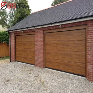 Automatic golden oak overhead sectional garage door manufacture