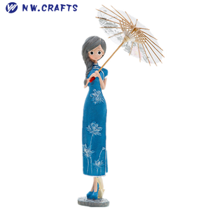 <span class=keywords><strong>Figurine</strong></span> de poupée Geisha fille japonaise, en résine directe, bon marché, 20 cm - Product Image 4