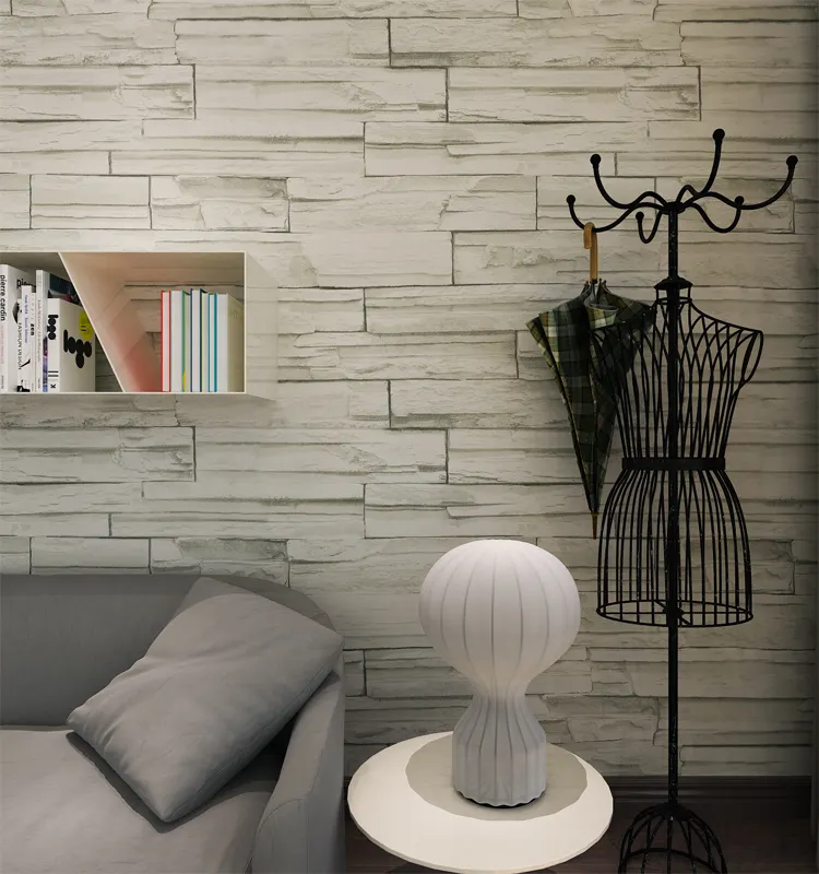 Papel de parede 3d impermeável, decoração de parede de tijolos e vinil