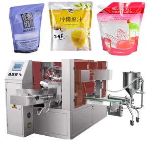 Automatic Premade spout Pouch Seal and Fill Milk Packing Machine
