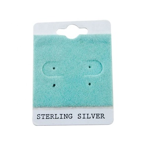Logo personalizzato in <span class=keywords><strong>PVC</strong></span> carta orecchino carta espositore per gioielli con floccaggio per singoli pezzi per Tagging e organizzazione gioielli
