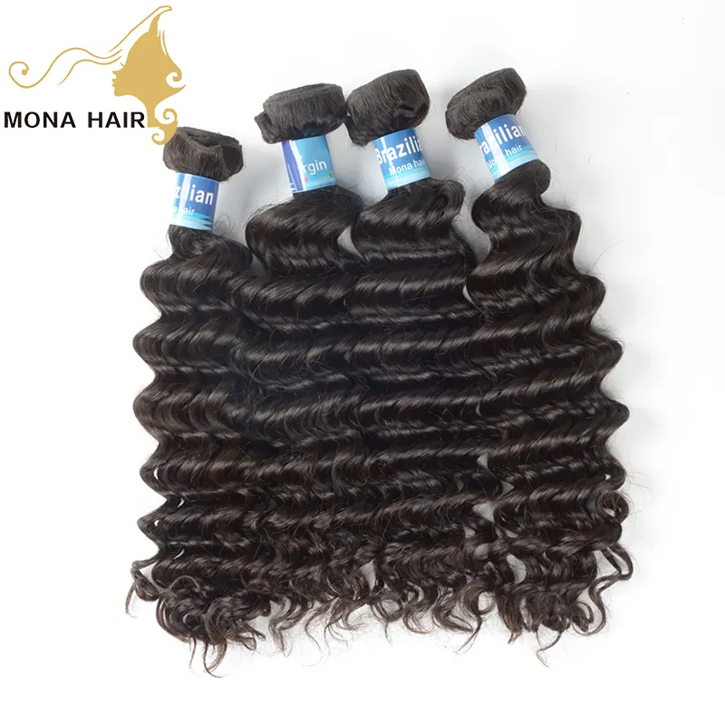 Mona Hair high quality deep curly hair extensions accept sample order ready to ship high quality real human hair