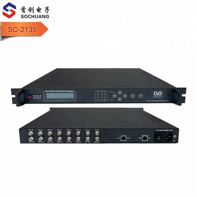 SC-2135 Best iptv Server Solution iptv Satellite Receiver Dvb s2 iptv Streamer 8 Tuner to Ip Converter for Ip Tv System