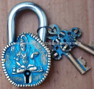 ผู้ผลิตทองเหลือง Fitting มือแกะสลัก Lord Shiva ประติมากรรม Pad Lock