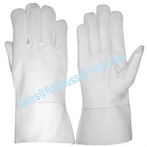 Vente chaude Premium cuir de chèvre Tig gants de soudage sans doublure 7cm manchette aile pouce style couleur blanche gants de sécurité robustes - Product Image 1