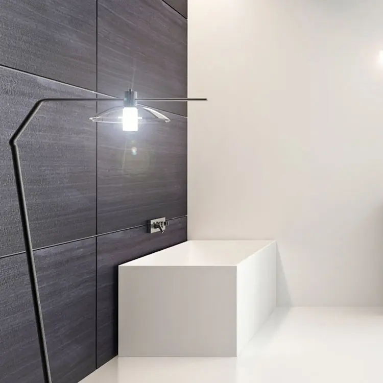 SM-8617 European rectangular shaped wave design solid surface stone resin acrylic bathtub freestanding bathroom bath tub