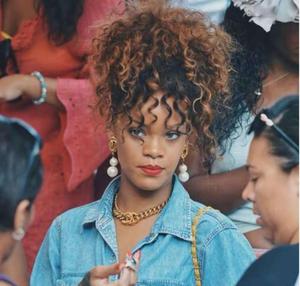 Накидки <span class=keywords><strong>DIVA</strong></span> Rihanna's wraps на шнурке, высокие черные и коричневые натуральные волосы, без волокон, вьющийся шиньон, 120 г, бесплатная доставка - Product Image 2